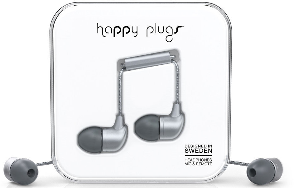 In-Ear -kuulokkeet Happy Plugs In-Ear Space Grey Matte Deluxe Edition