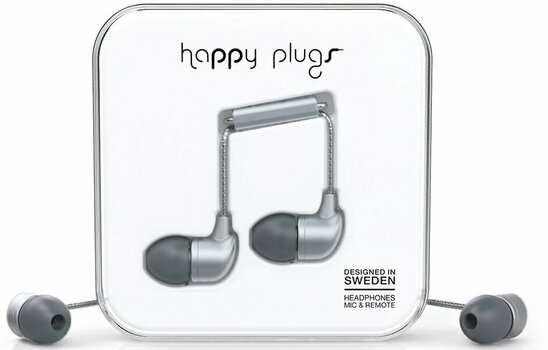 In-Ear-hovedtelefoner Happy Plugs In-Ear Space Grey Matte Deluxe Edition - 1