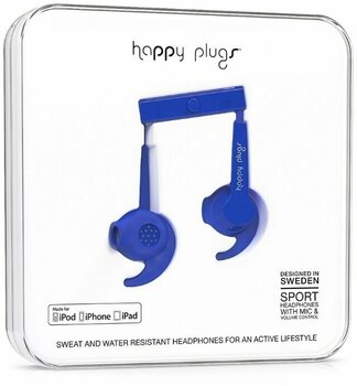 In-Ear-hovedtelefoner Happy Plugs Sport MFI Cobalt - 1