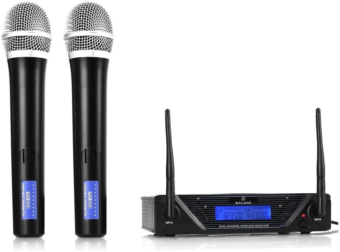 Set Microfoni Palmari Wireless Malone UHF-450 Duo1