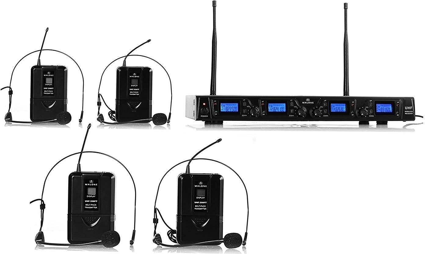 Náhlavní bezdrátový systém Malone UHF-550 Quartett2