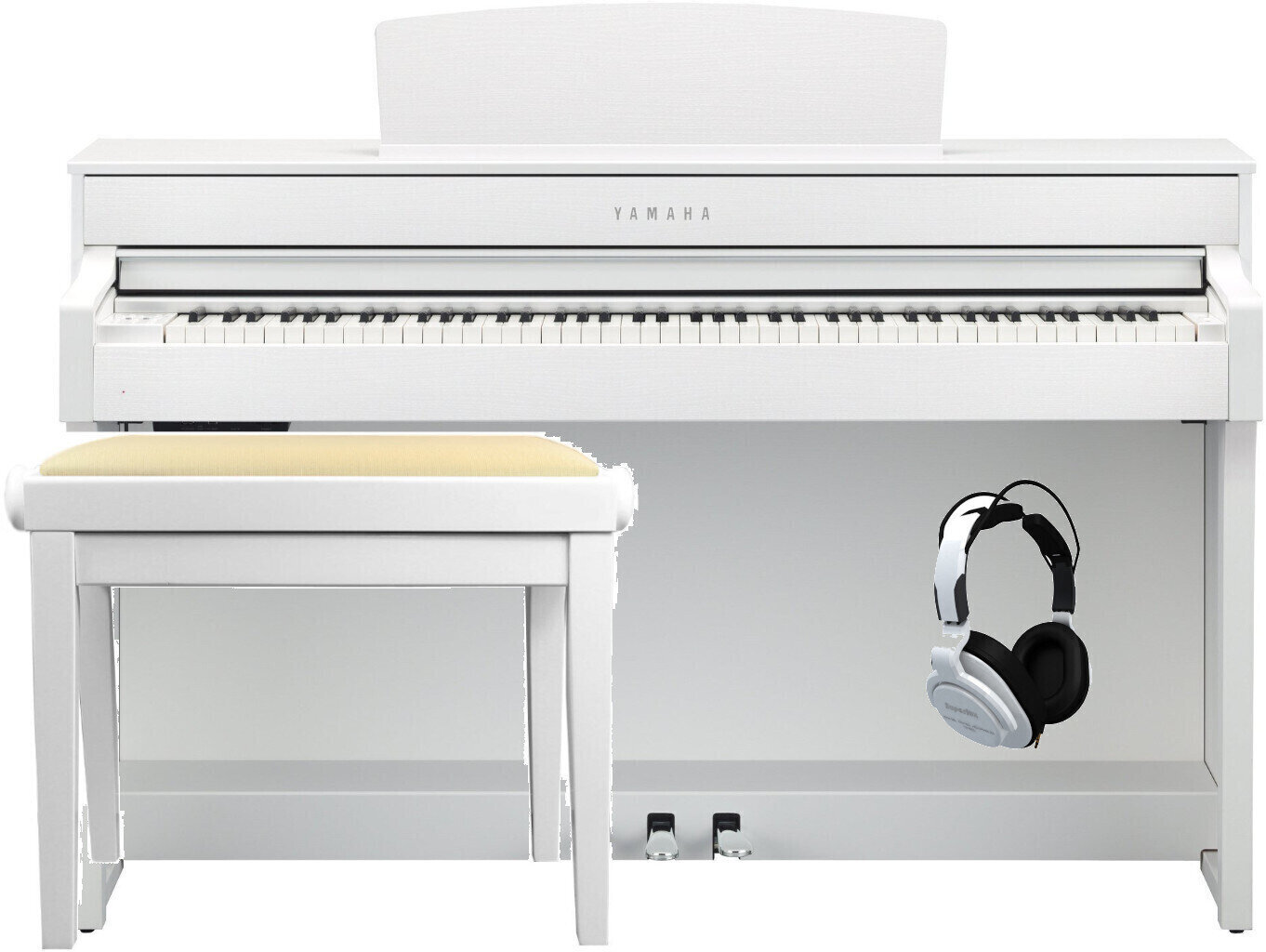 Piano digital Yamaha CLP-645 WH SET White Piano digital