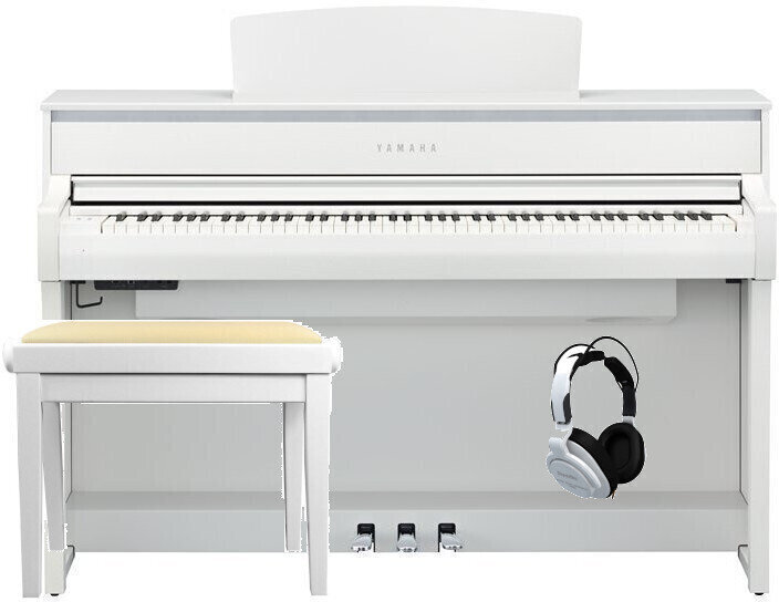 Digitale piano Yamaha CLP-675 WH Set Wit Digitale piano