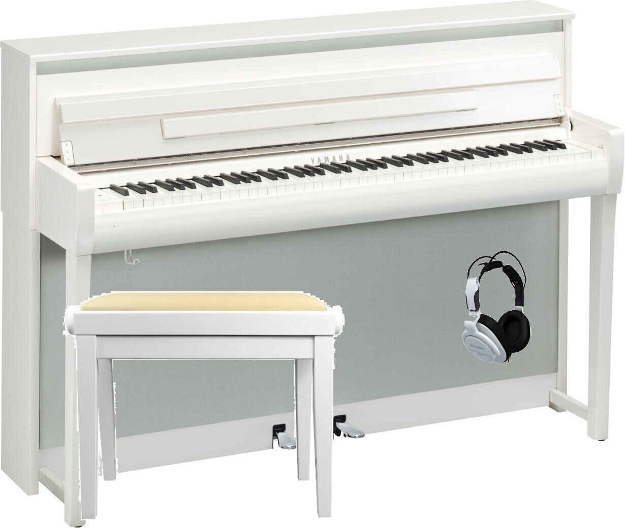 Piano Digitale Yamaha CLP-685 PW Set Polished White Piano Digitale