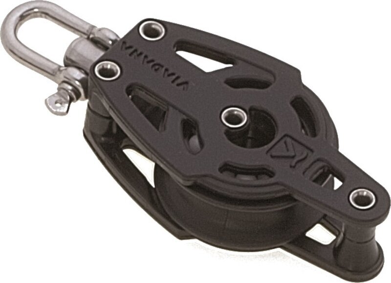 Blocco Viadana 38mm Composite Single Block Swivel with Shackle and Becket