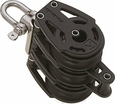 Sailing Block Viadana 38mm Composite Triple Block Swivel with Shackle and Becket - 1