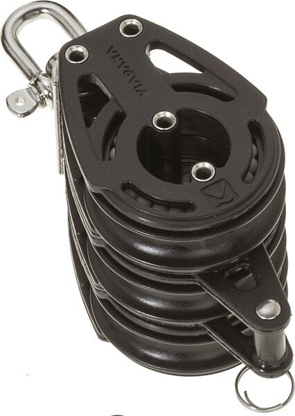 Sailing Block Viadana 57mm Composite Triple Block Swivel with Shackle and Becket