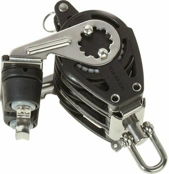 Lodní kladka Viadana 57mm Composite Triple Block Swivel with Shackle and Becket - Carbon Cam Cleat - 1