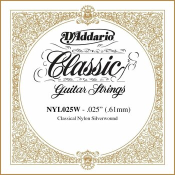 Corda para guitarra individual D'Addario NYL025W Corda para guitarra individual - 1