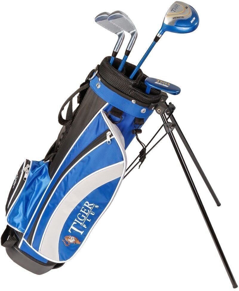 Голф комплект за голф Longridge Junior Tiger Set 12-14 Years 4 Clubs Black/Blue Left Hand