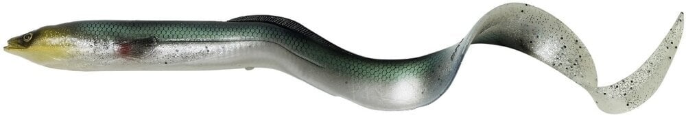 Isca de borracha Savage Gear 3D Real Eel Green Silver 15 cm 12 g