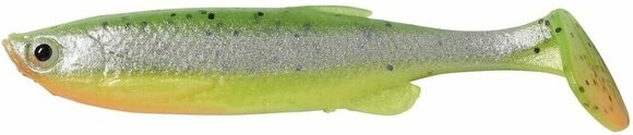 Cebo de goma Savage Gear 3D Fat Minnow T-Tail Fluo Green Silver 10,5 cm 11 g - 1