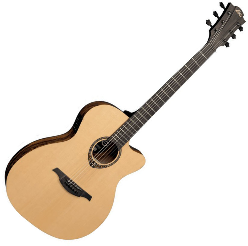 Jumbo elektro-akoestische gitaar LAG Tramontane Slim T270ASCE Natural