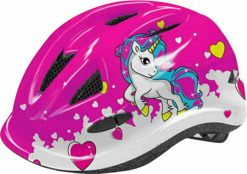 Barncykelhjälm R2 Lucky Helmet Glossy Pink/White XXS Barncykelhjälm - 1