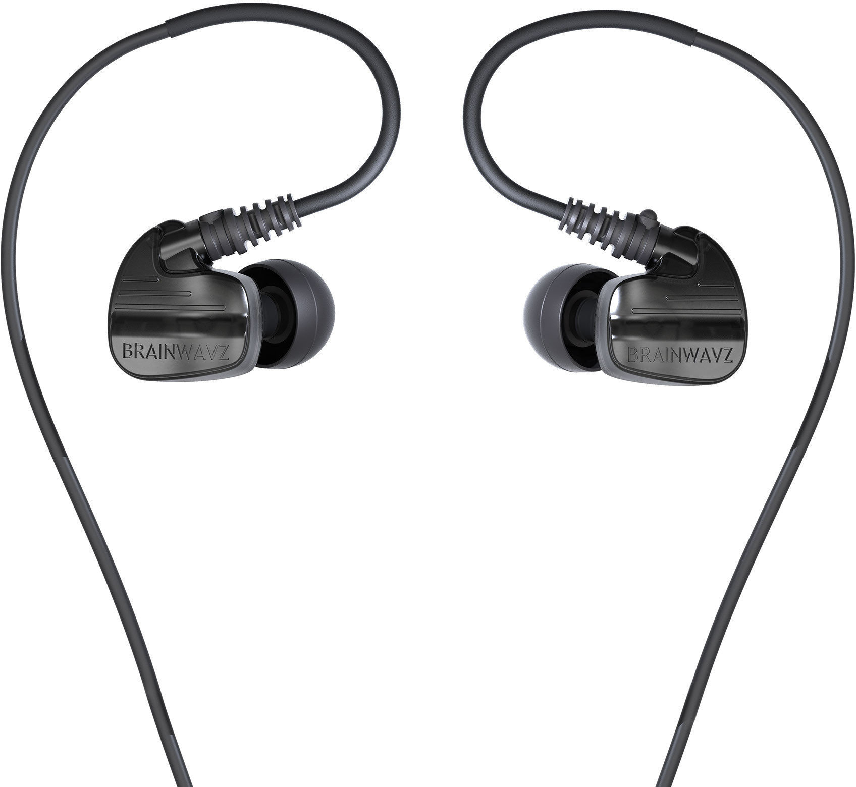 En la oreja los auriculares Brainwavz XFit XF-200 Sport In-Ear Earphones with Mic/Remote Black