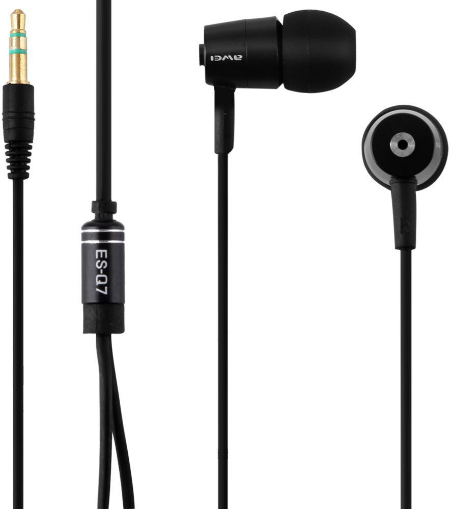 Ecouteurs intra-auriculaires AWEI ESQ7 In-Ear Headphone Black