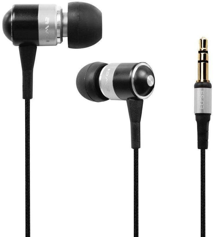 Ecouteurs intra-auriculaires AWEI ES-Q3 In-Ear Headphone Silver