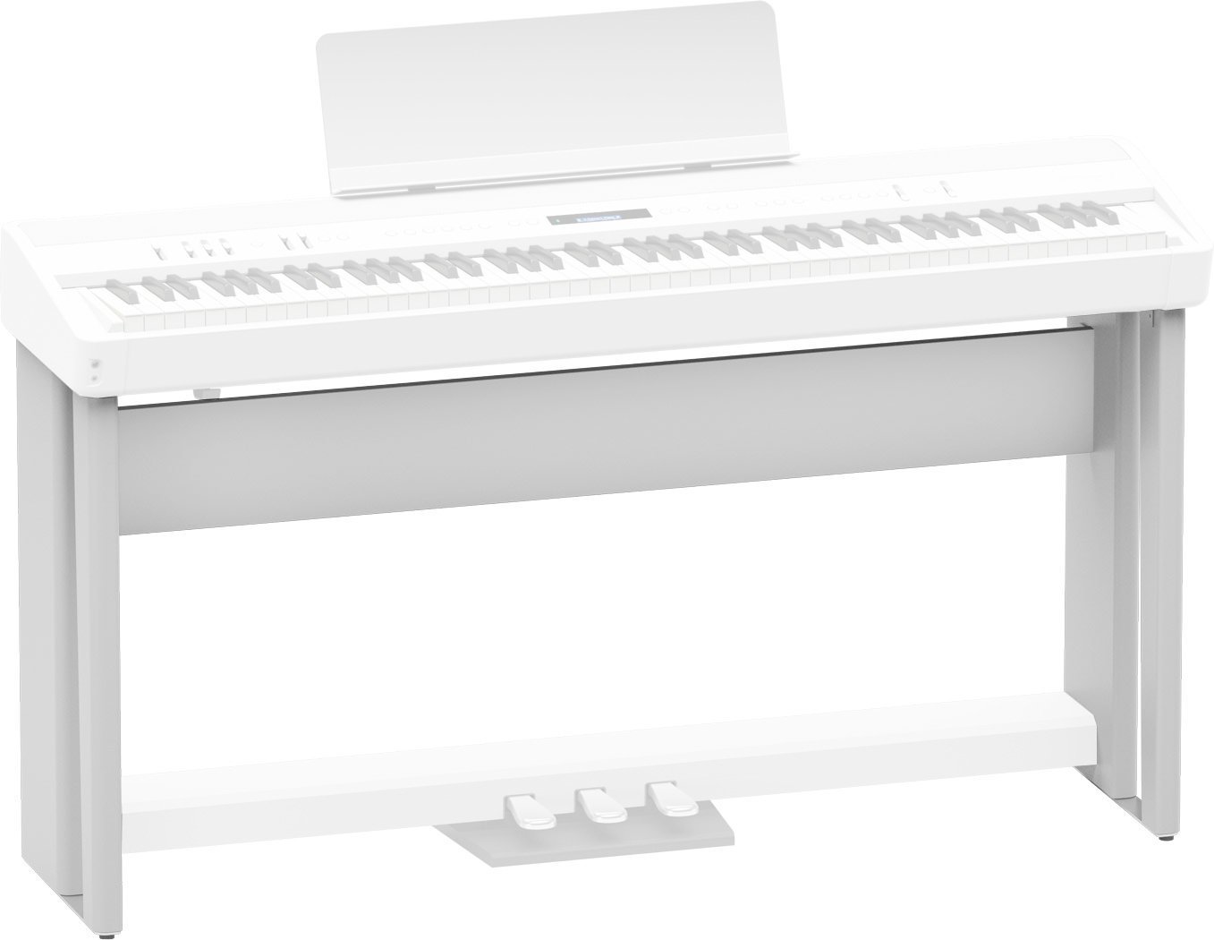 Keyboardstativ i trä Roland KSC 90 WH Vit