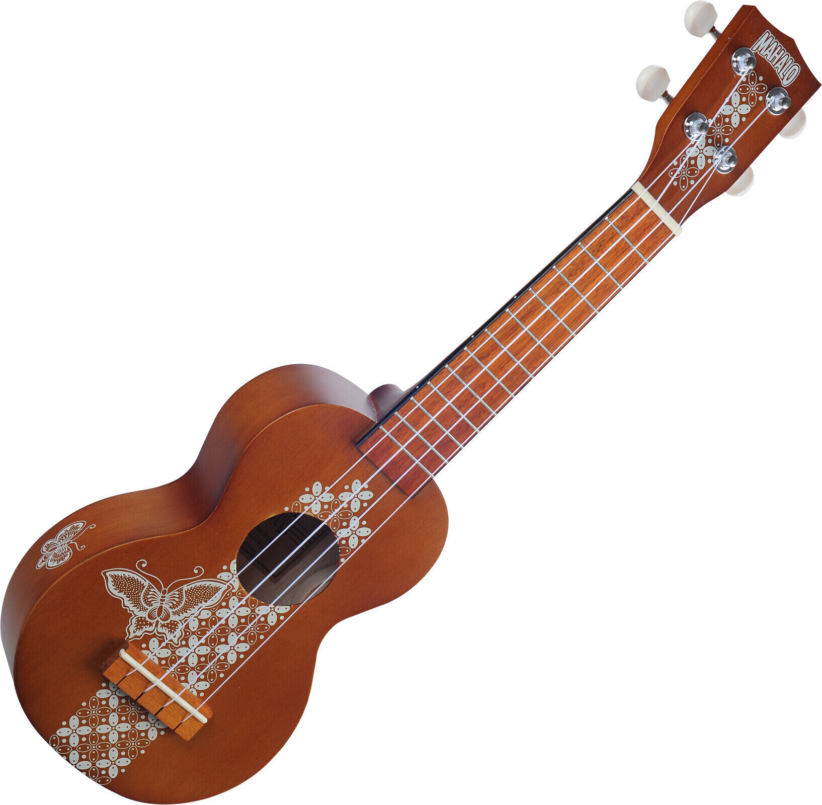 Soprano ukulele Mahalo MK1BA Soprano ukulele Batik Transparent Brown