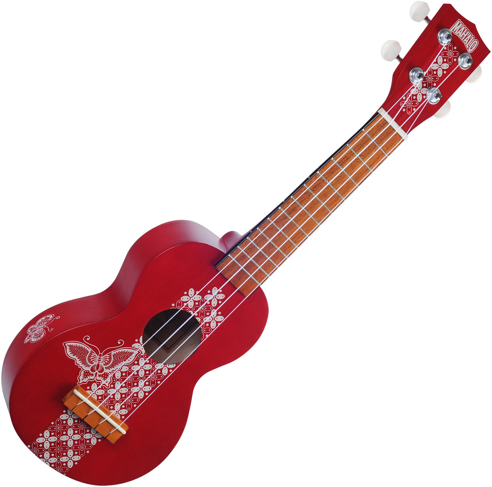Soprano ukulele Mahalo MK1BA Soprano ukulele Batik Transparent Red