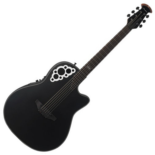 Speciell akustisk-elektrisk gitarr Ovation 2078KK-5S Kaki King Signature Svart