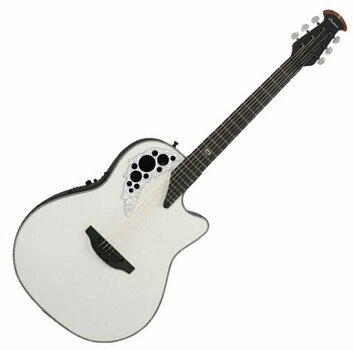 Speciel akustisk-elektrisk guitar Ovation 2078ME-6P Melissa Etheridge Signature Pearl White - 1