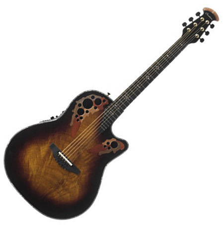 Speciell akustisk-elektrisk gitarr Ovation C2078AXP-AF Elite Plus Black Burst