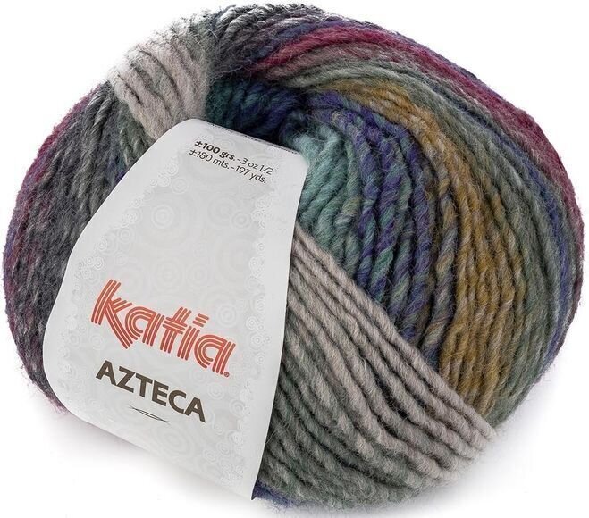 Fil à tricoter Katia Azteca 7868 Blue/Green/Maroon Fil à tricoter