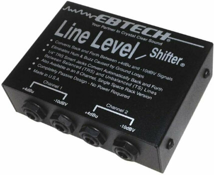 Guitar Effect Morley Ebtech Hum Line Level Shifter 2 channel Box - 1