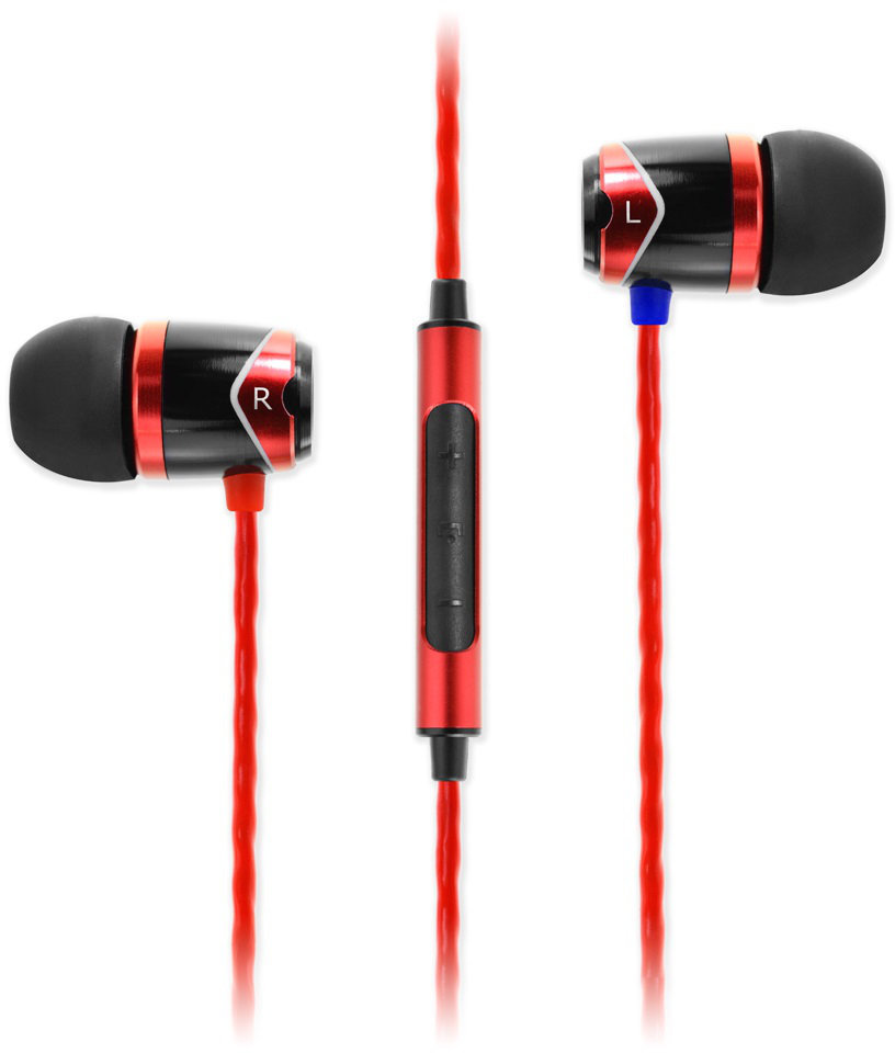 In-ear hoofdtelefoon SoundMAGIC E10C Black Red