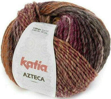 Fil à tricoter Katia Azteca 7870 Brown/Raspberry Red/Light Pink/Yellow - 1