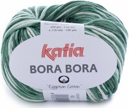 Fire de tricotat Katia Bora Bora 53 Off White/Green Fire de tricotat - 1