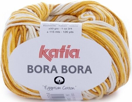 Stickgarn Katia Bora Bora 54 Off White/Yellow - 1