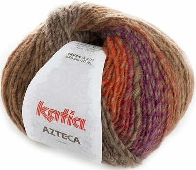 Fil à tricoter Katia Azteca 7839 Brown/Rust/Dark Violet Fil à tricoter - 1