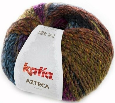 Przędza dziewiarska Katia Azteca 7854 Black/Lilac/Blue/Orange/Yellow - 1