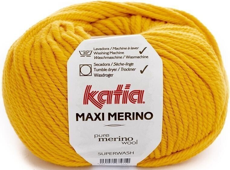 Fil à tricoter Katia Maxi Merino 19 Yellow Fil à tricoter