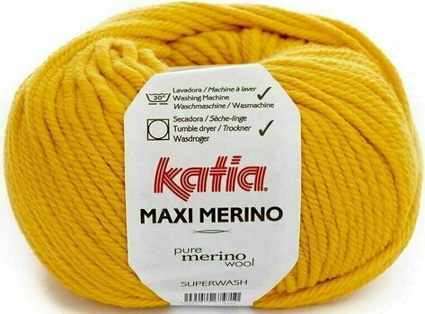 Fil à tricoter Katia Maxi Merino 19 Yellow Fil à tricoter - 1
