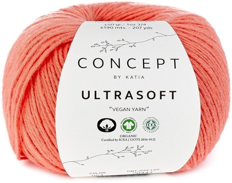 Knitting Yarn Katia Ultrasoft 54 Coral