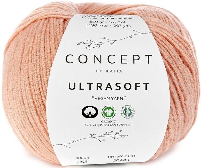 Knitting Yarn Katia Ultrasoft 55 Salmon Range