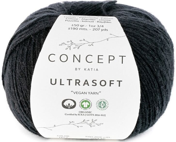 Knitting Yarn Katia Ultrasoft 57 Black