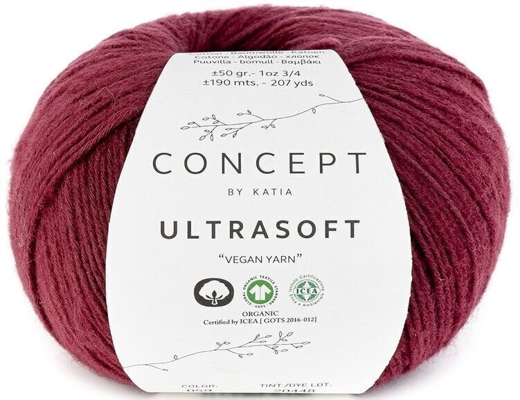 Knitting Yarn Katia Ultrasoft 59 Maroon