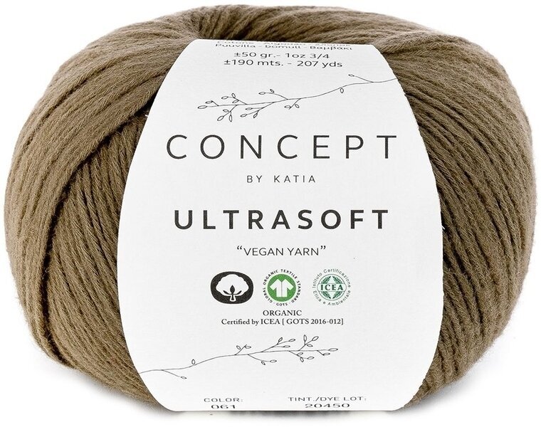 Knitting Yarn Katia Ultrasoft 61 Khaki