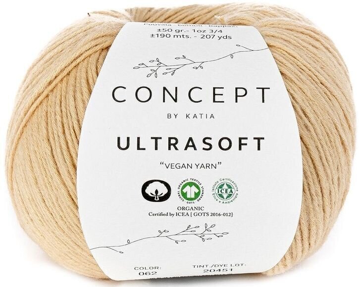Fil à tricoter Katia Ultrasoft 62 Beige Fil à tricoter