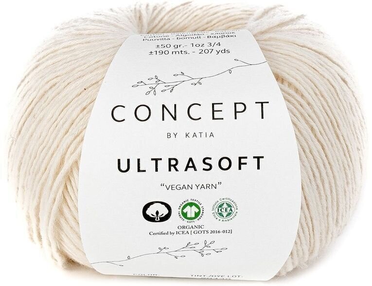 Fil à tricoter Katia Ultrasoft 50 Off White Fil à tricoter