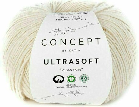 Fil à tricoter Katia Ultrasoft 50 Off White Fil à tricoter - 1