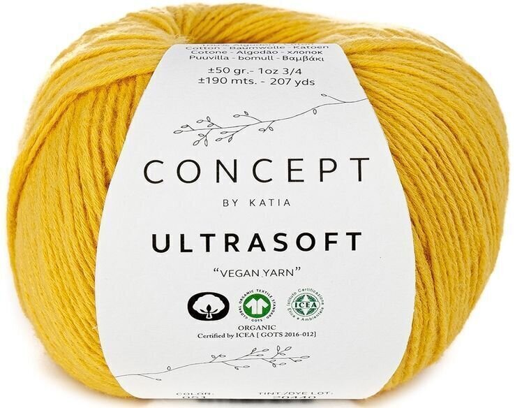 Fil à tricoter Katia Ultrasoft 51 Lemon Yellow Fil à tricoter