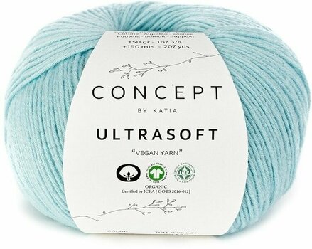 Pletací příze Katia Ultrasoft 53 Water Blue Pletací příze - 1