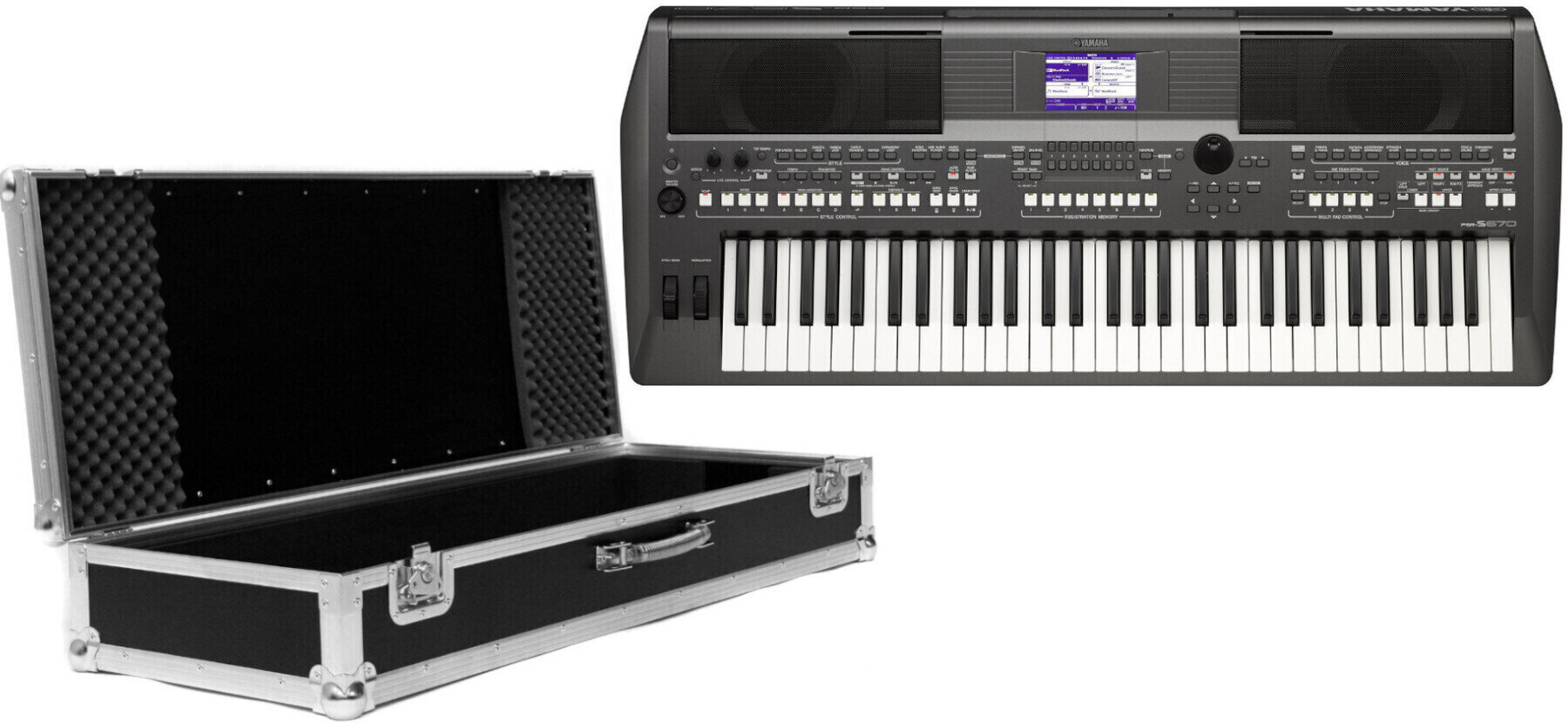 Keyboard profesjonaly Yamaha PSR S670 SET with Case