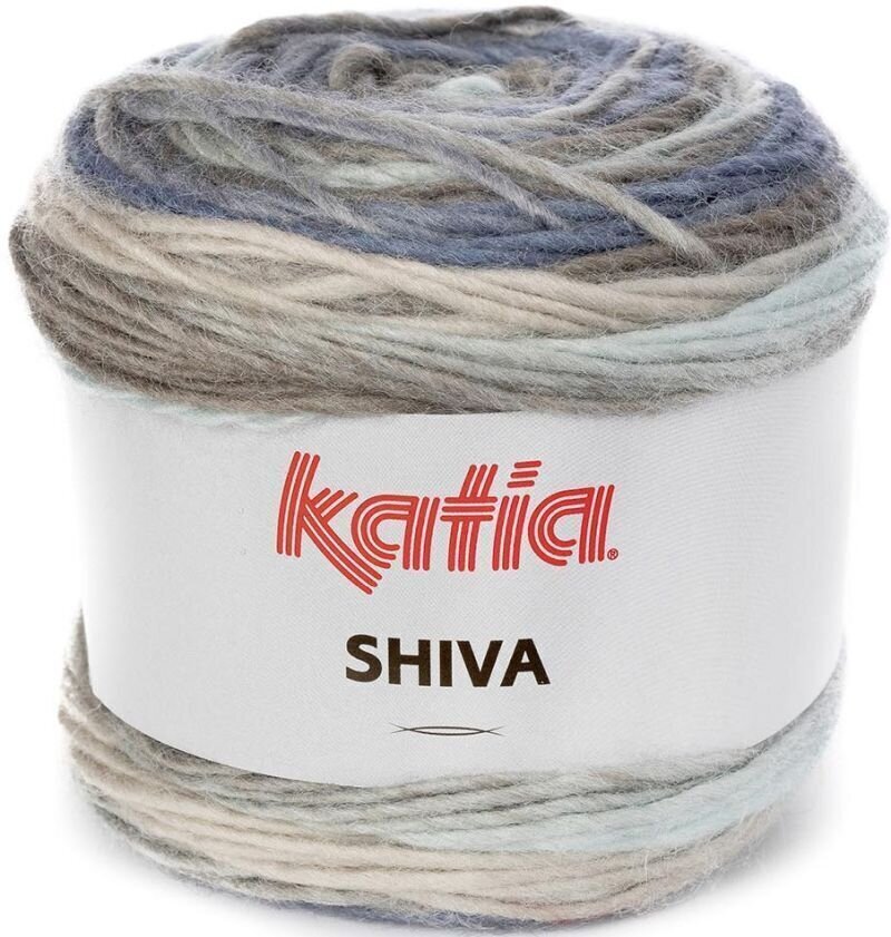 Pletací příze Katia Shiva 400 Jeans/Light Jeans/Light Grey Pletací příze