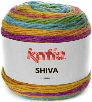 Knitting Yarn Katia Shiva 404 Fuchsia/Orange/Yellow/Green/Blue - 1